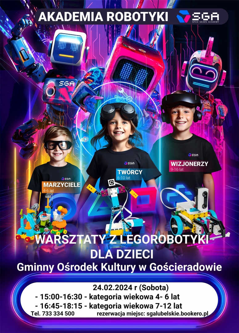 Zdjęcie plakatu dot. warsztatu z legorobotyki