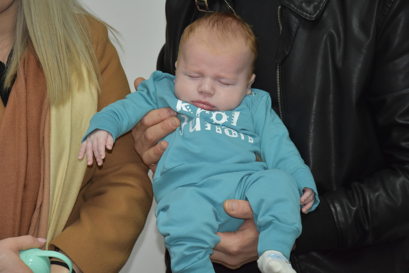 Zdjęcie z powitania nowego mieszkańca gminy Gościeradów