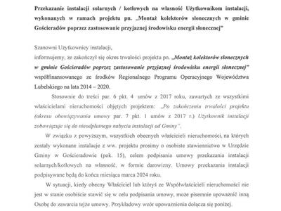 Skan dokumentu przedstawiającego treść ogłoszenia