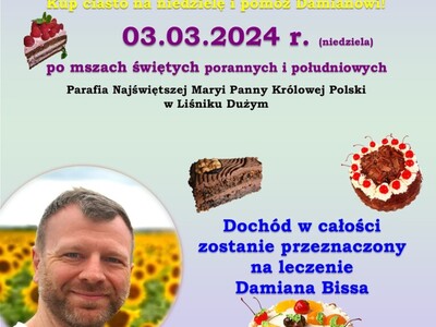 Zdjęcie plakatu dot. Charytatywnego Kiermaszu Ciast