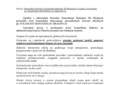 Zdjęcie treści komunikatu DRAGON-