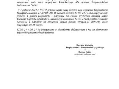 Zdjęcie treści komunikatu DRAGON-