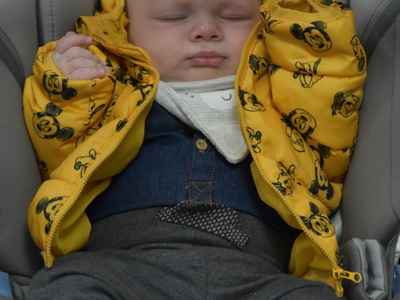 Zdjęcie z powitania nowego mieszkańca gminy Gościeradów