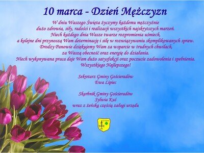 Zdjęcie z kwiatami z okazji Dnia Mężczyzn