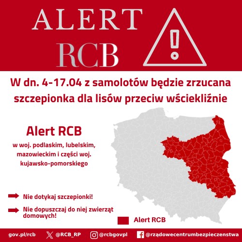 Zdjęcie alertu RCB