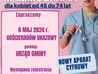 Zdjęcie plakatu dot. mammografii