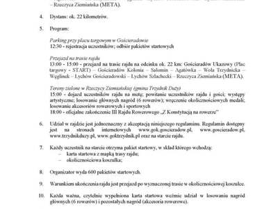 Zdjęcie regulaminu