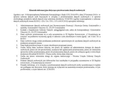 Zdjęcie regulaminu