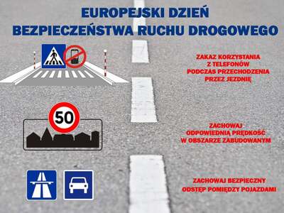 Zdjęcie jezdni i znaków drogowych