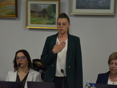 Zdjęcie z I sesji rady Gminy Gościeradów