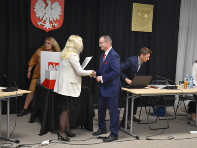 Zdjęcie z I sesji rady Gminy Gościeradów