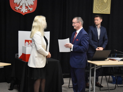 Zdjęcie z I sesji rady Gminy Gościeradów
