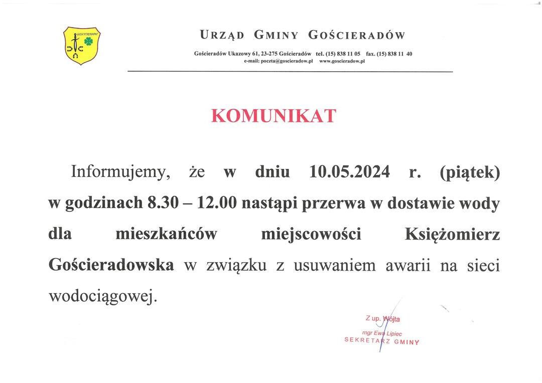 Grafika przedstawiająca treść komunikatu