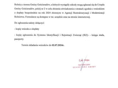 Podgląd treści ogłoszenia