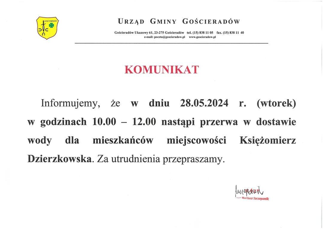 Obraz zawierający treść  komunikatu