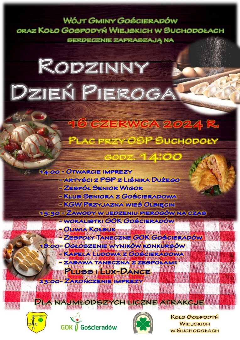 Zdjęcie plakatu z pierogami