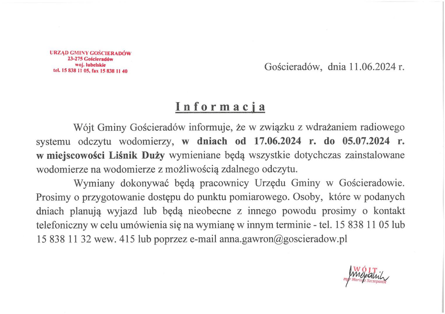 Zdjęcie informacji