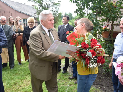 Zdjęcie ze 100-lecia mieszkańca gminy Gościeradów