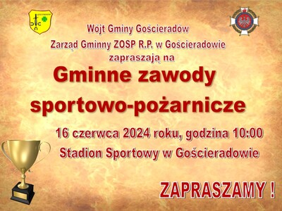 Zdjęcie plakatu dot. zawodów strażackich