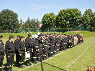 Zdjęcie z gminnych zawodów sportowo - pożarniczych