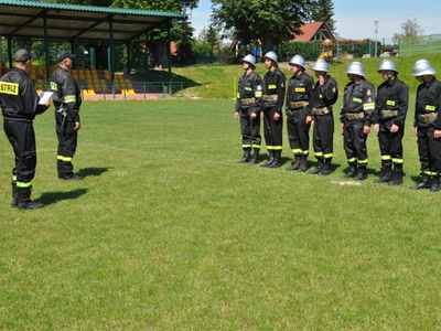 Zdjęcie z gminnych zawodów sportowo - pożarniczych