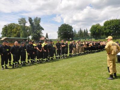 Zdjęcie z gminnych zawodów sportowo - pożarniczych