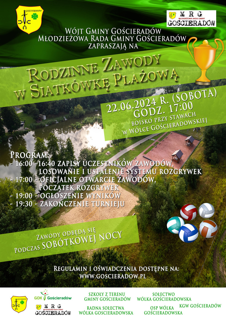 Zdjęcie plakatu Rodzinnych Zawodów w Siatkówkę Plażową