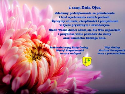 Zdjęcie kwiatu z życzeniami