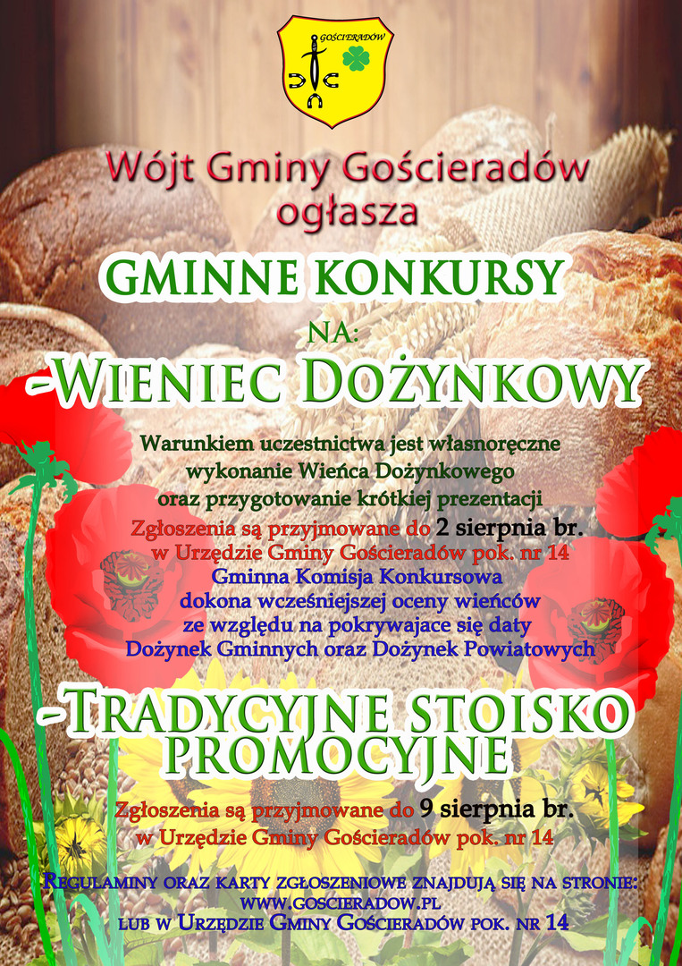 Zdjęcie plakatu z pieczywem i kwiatami