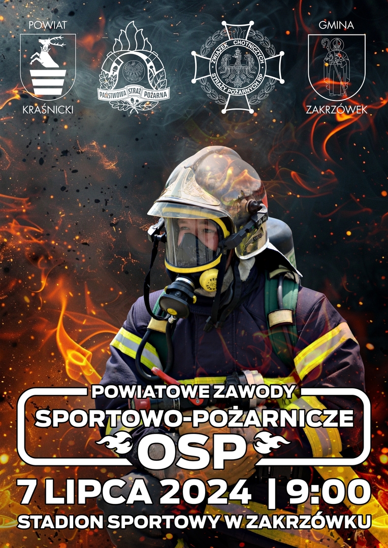 Zdjęcie strażaka w ogniu