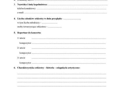 Zdjęcie Karty zgłoszeniowej