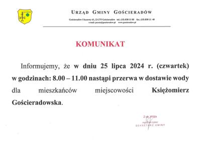 Odwzorowanie dokumentu zawierającego treść komunikatu