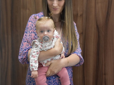 Zdjęcie z powitania nowej mieszkanki Gminy Gościeradów