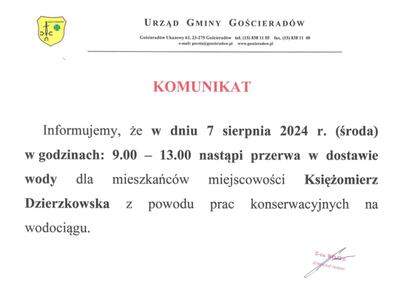 Zdjęcie komunikatu