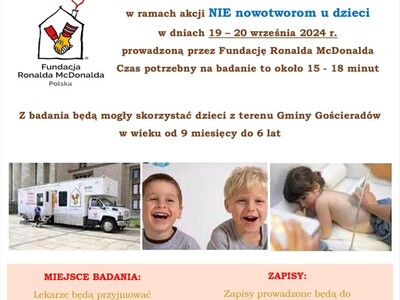 Zdjęcie plakatu NIE nowotworom u dzieci