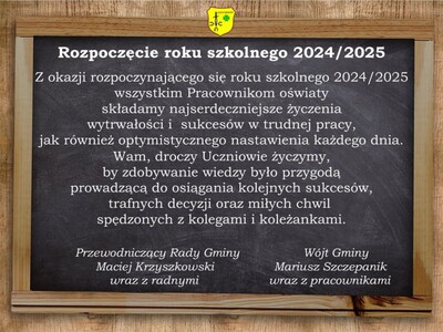 Zdjęcie tablicy z życzeniami