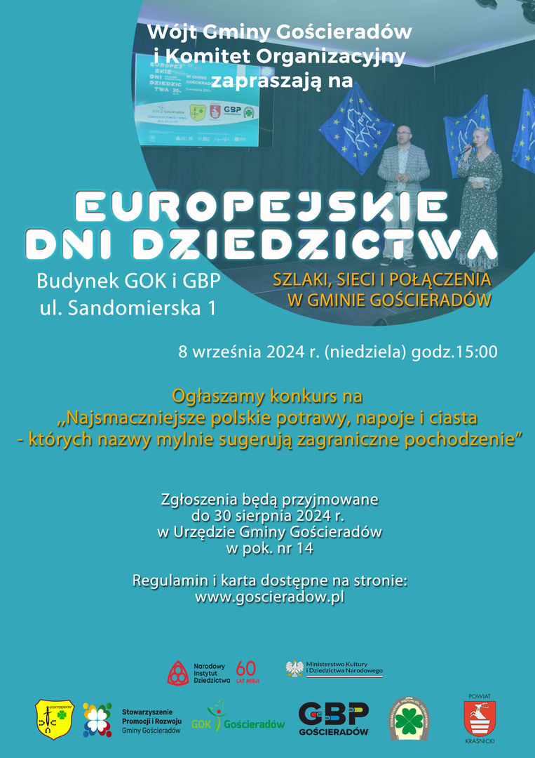 Zdjęcie plakatu dotyczącego konkursów podczas Europejskich Dni Dziedzictwa