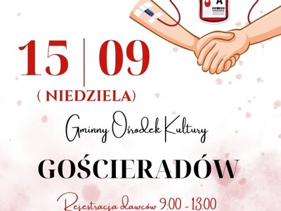 Zdjęcie plakatu akcji krwiodawstwa