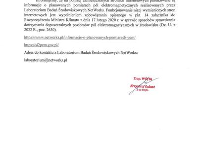 Obraz/skan dokumentu przedstawiajacego informację