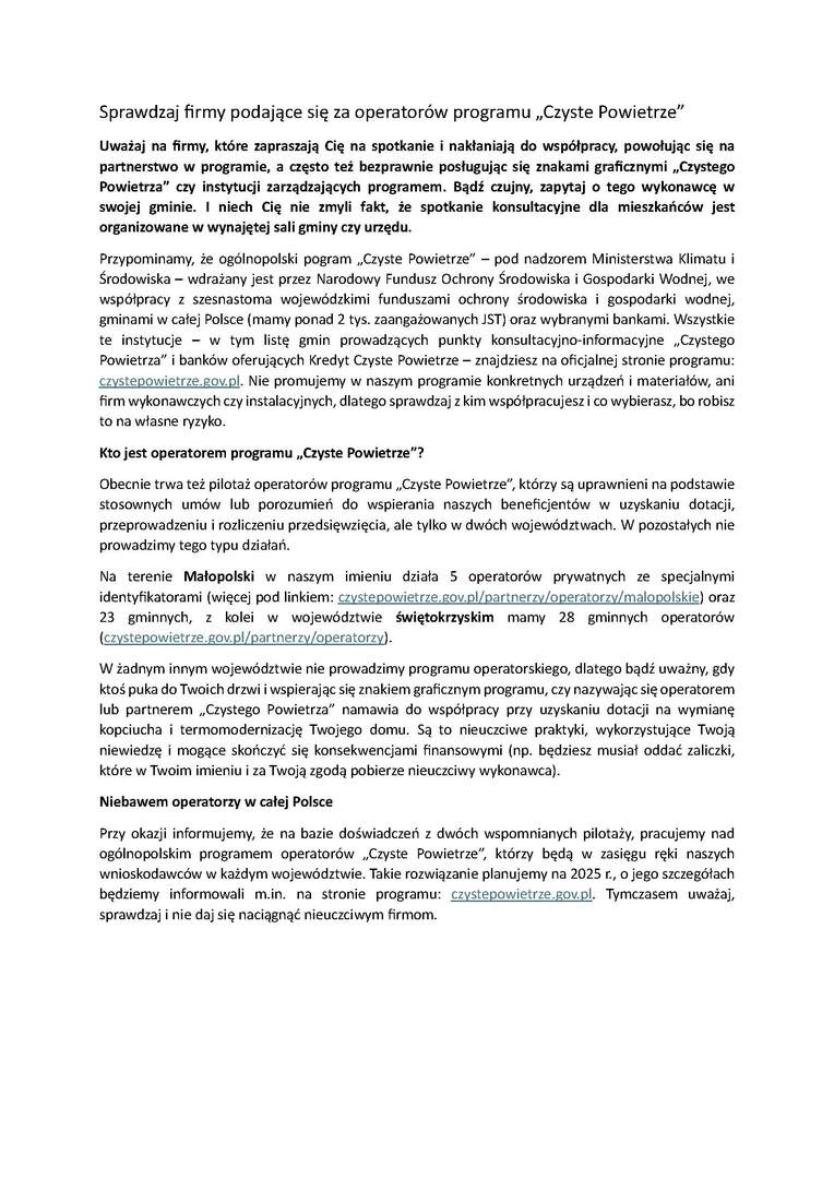 Grafika/ zdjęcie przedstawiająca treść informacji