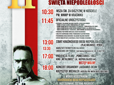 Zdjęcie plakatu dotyczącego Święta Niepodległości