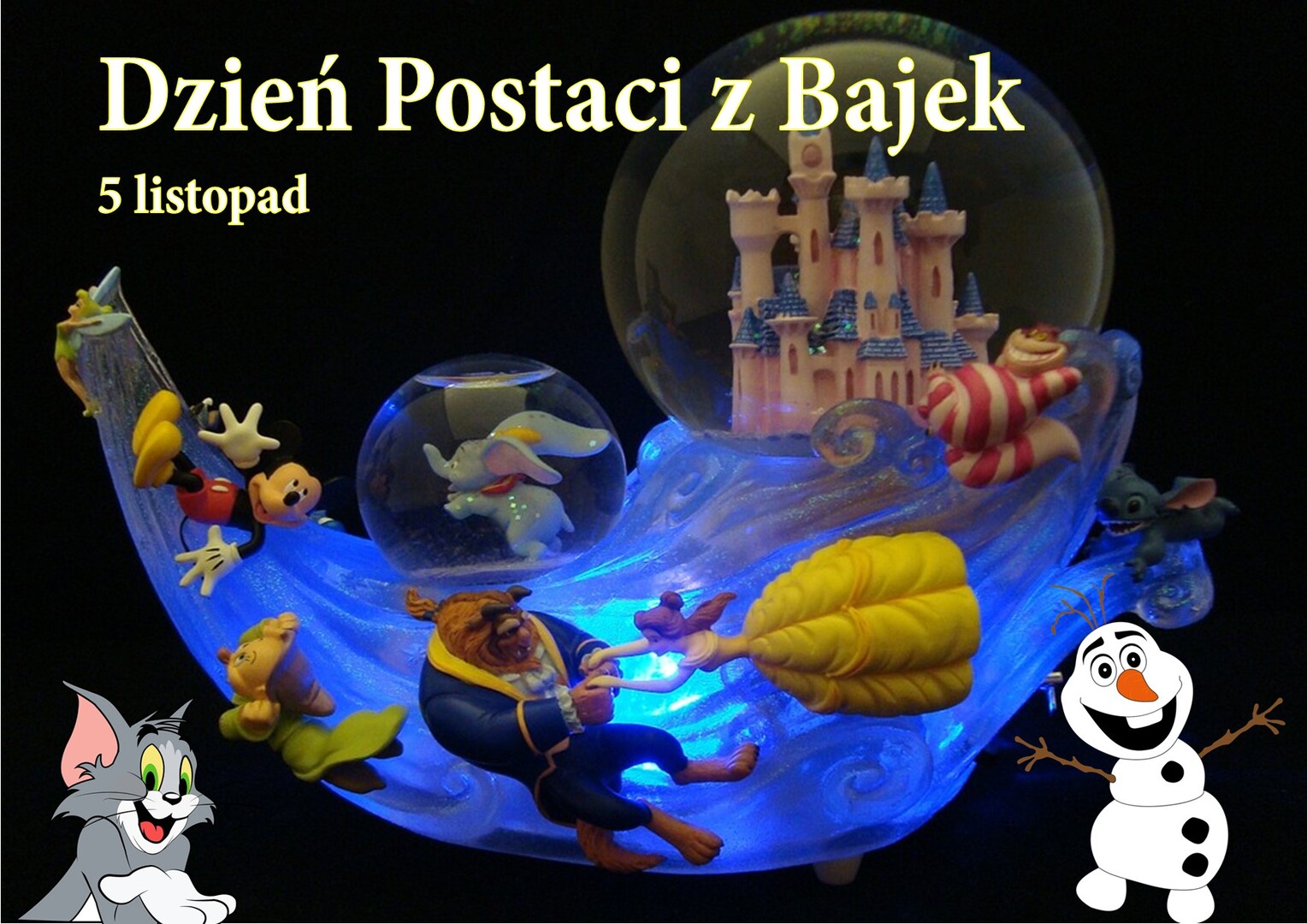 Zdjęcie z postaciami z bajek
