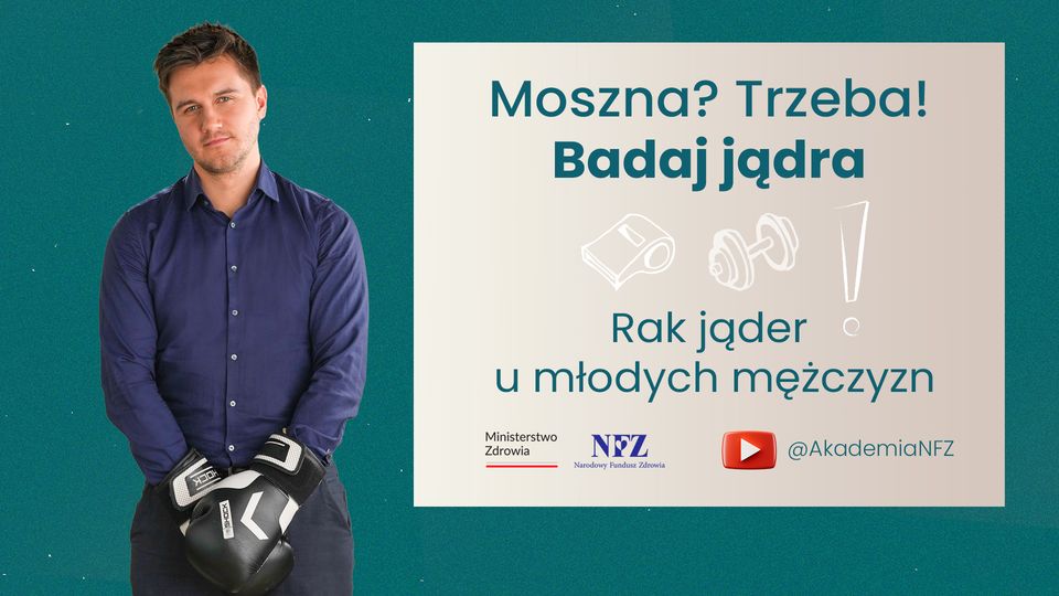 Zdjęcie mężczyzny z informacją o badaniu