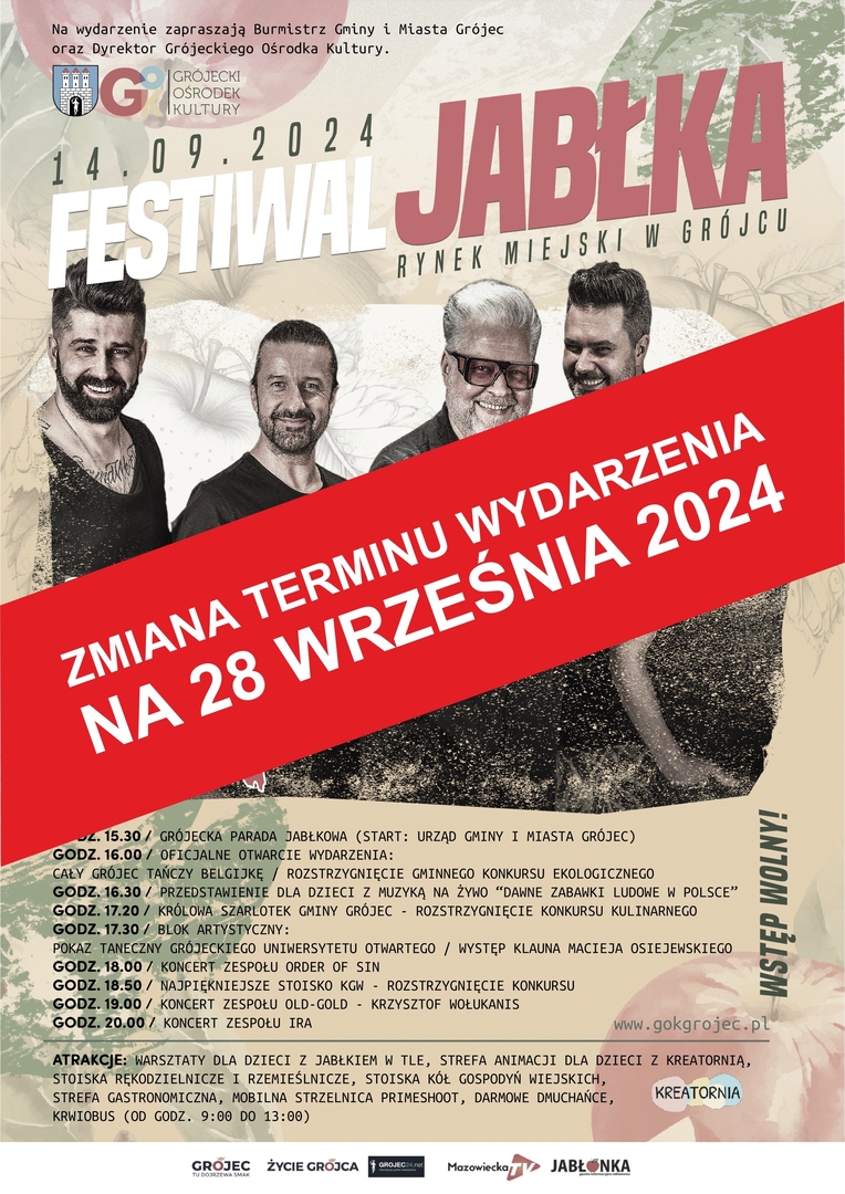 Festiwal Jabłka zmiana daty