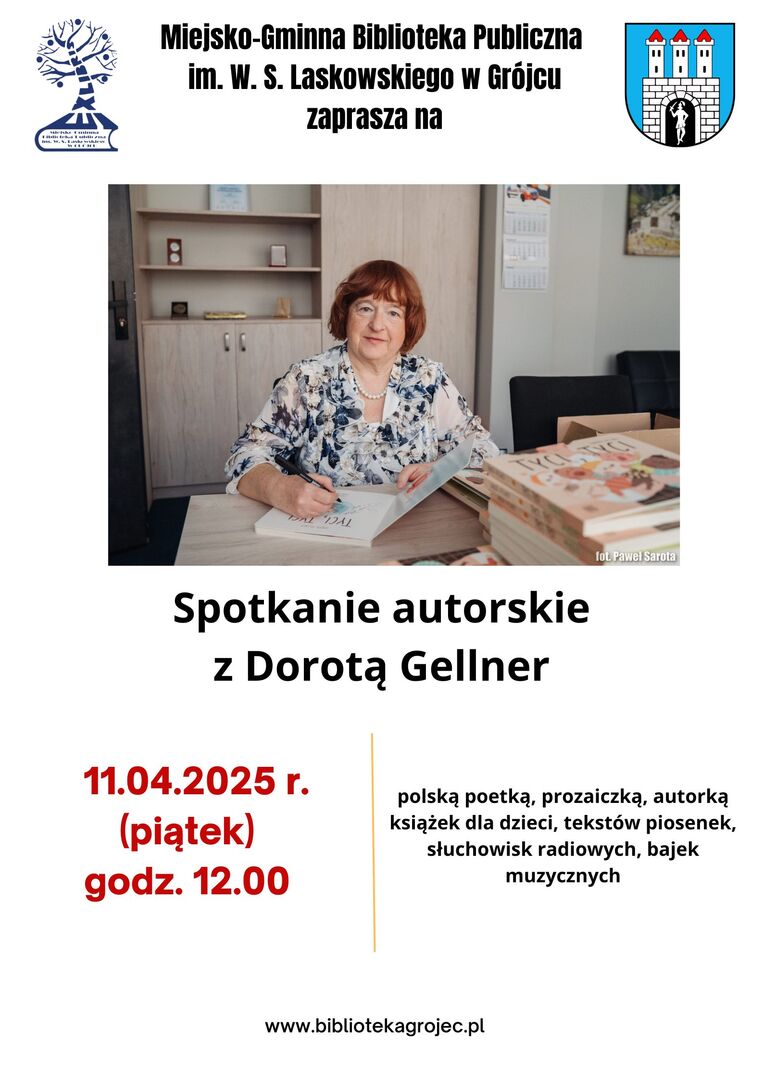 Spotkanie autorskie z Dorotą Gellner w Bibliotece