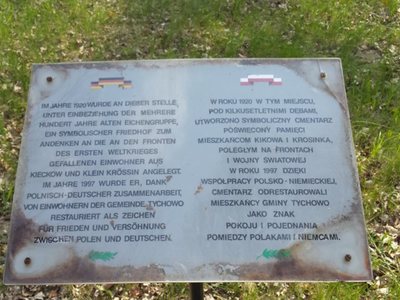 Pomnik w Kikowie - tablica pamiątkowa