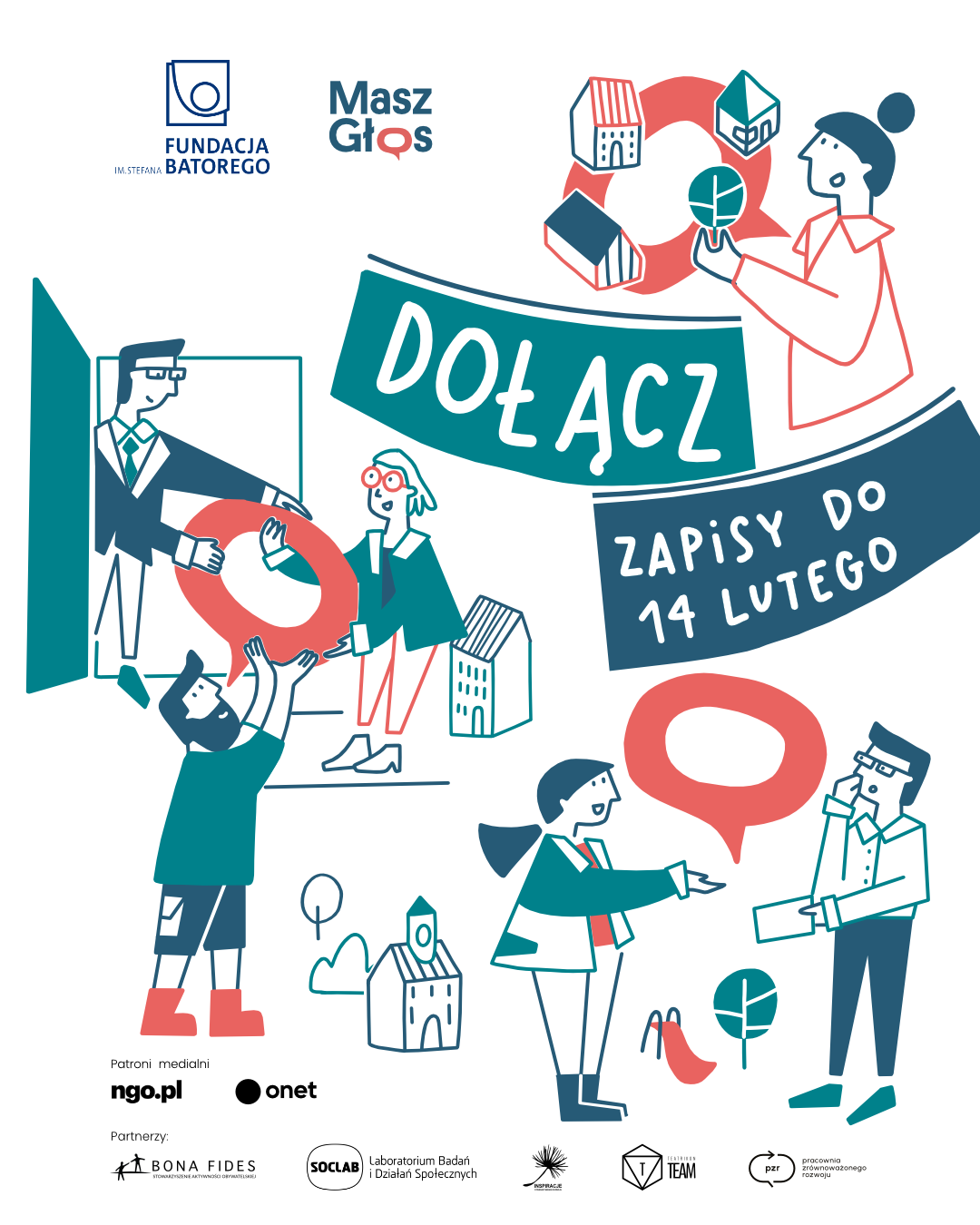 Plakat informującą o akcji Masz Głos 