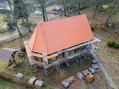 Zdjęcie wykonano podczas remontu kościoła w Tyczewie.