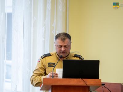 Zdjęcie wykonano podczas XII Sesji Rady Miejskiej w Tychowie 