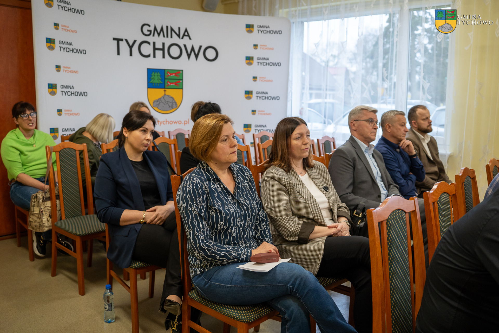 Zdjęcie wykonano podczas IIX Sesji Rady Miejskiej w Tychowie 